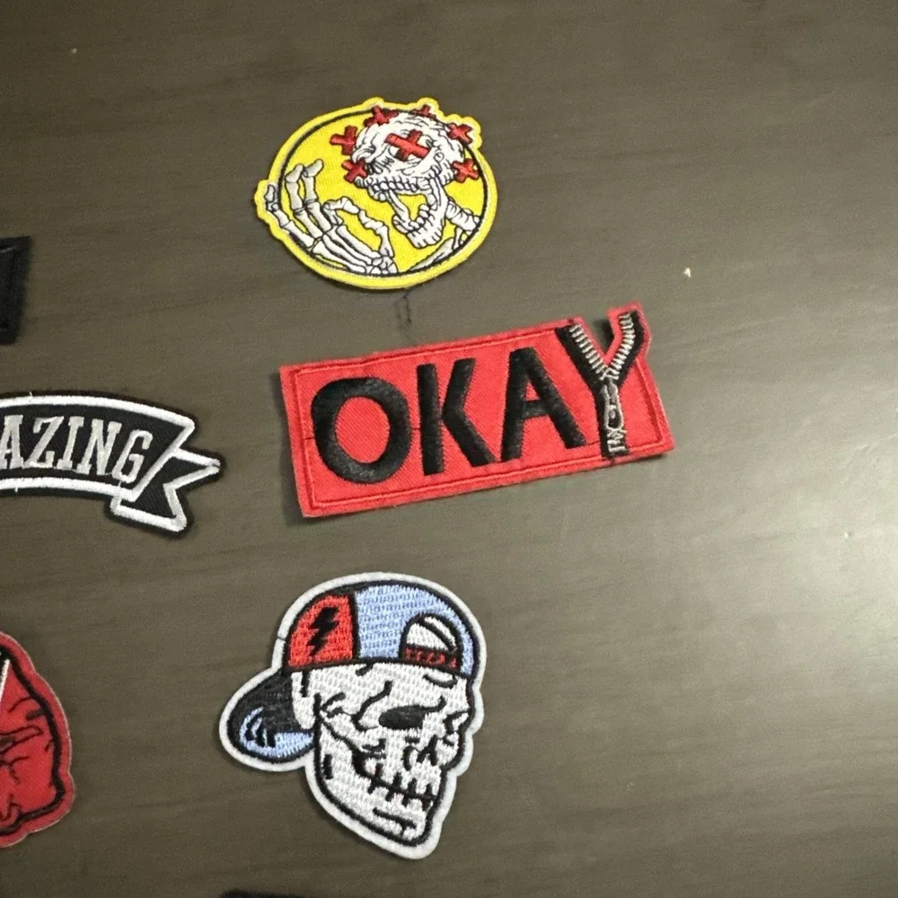 Lot of 10 Assorted  Rock n Roll Punk  / Sew-On Patches Used
